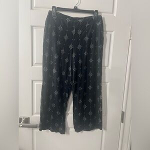 Soma Black Pants with White Star Design